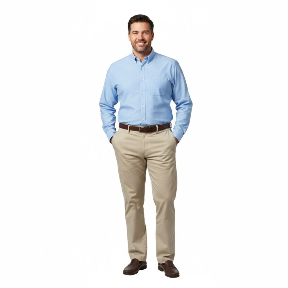 Dockers Khaki Beige Classic Fit Straight Leg Size 38W 30L